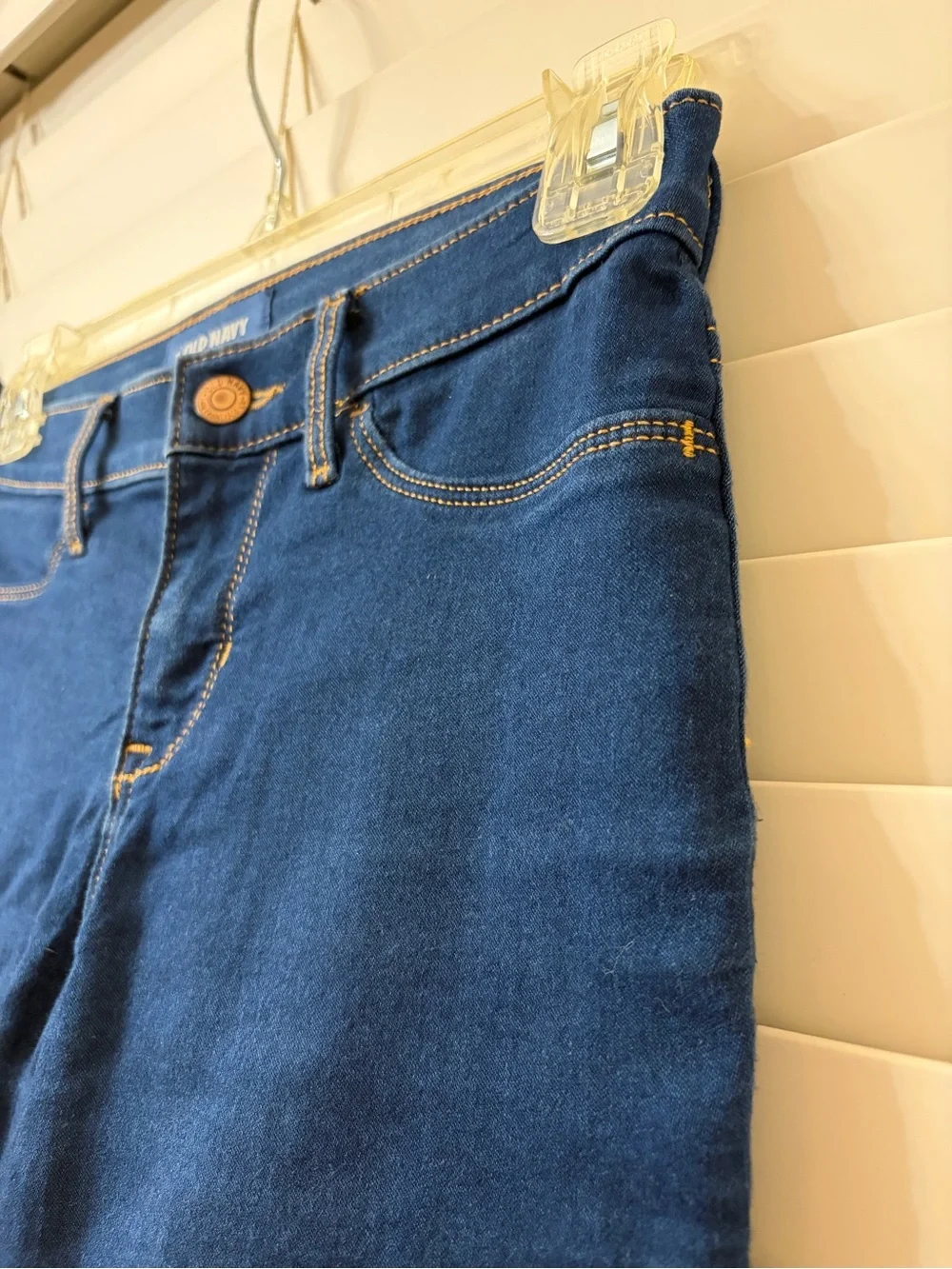 Old Navy Girls 14 Jeggings Blue Denim Stretch Skinny Jeans Pants Kids Dark Wash
